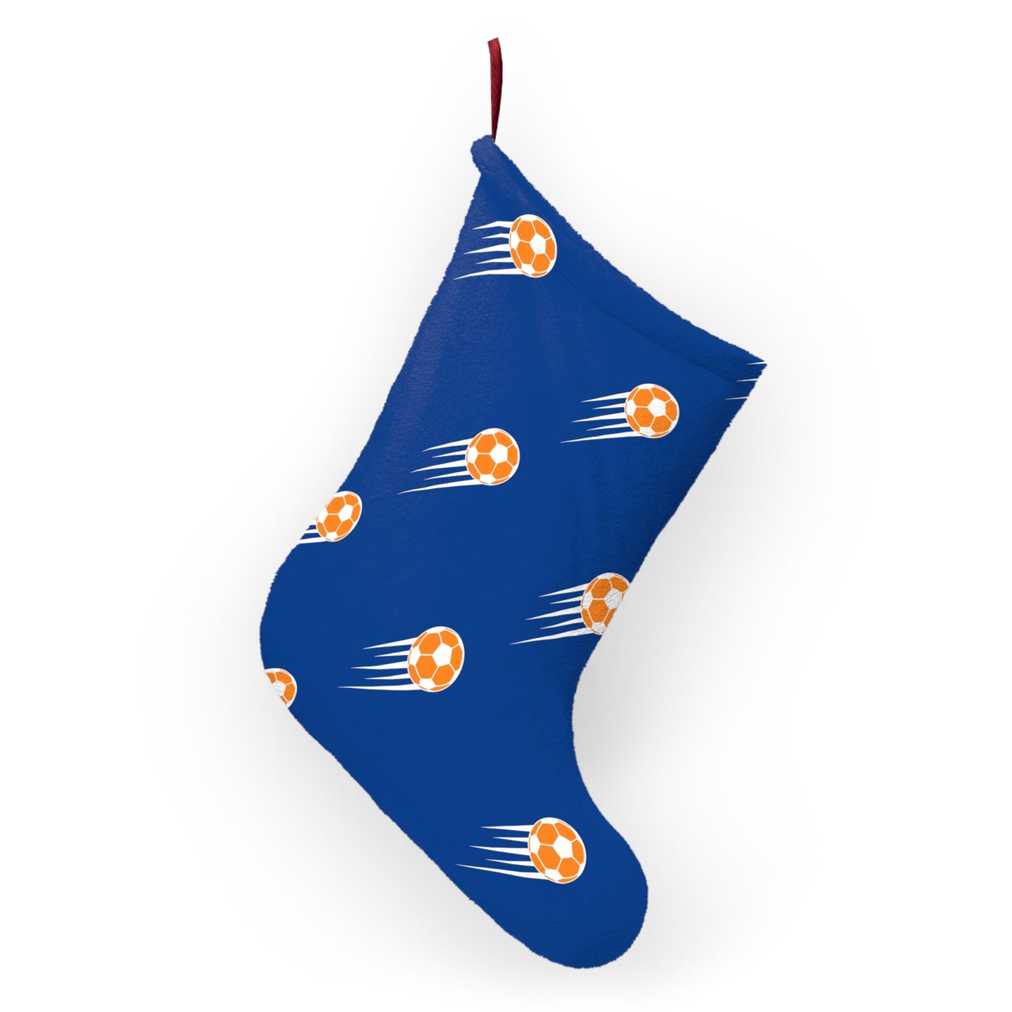 SOCCER Christmas Stockings, Blue and Orange