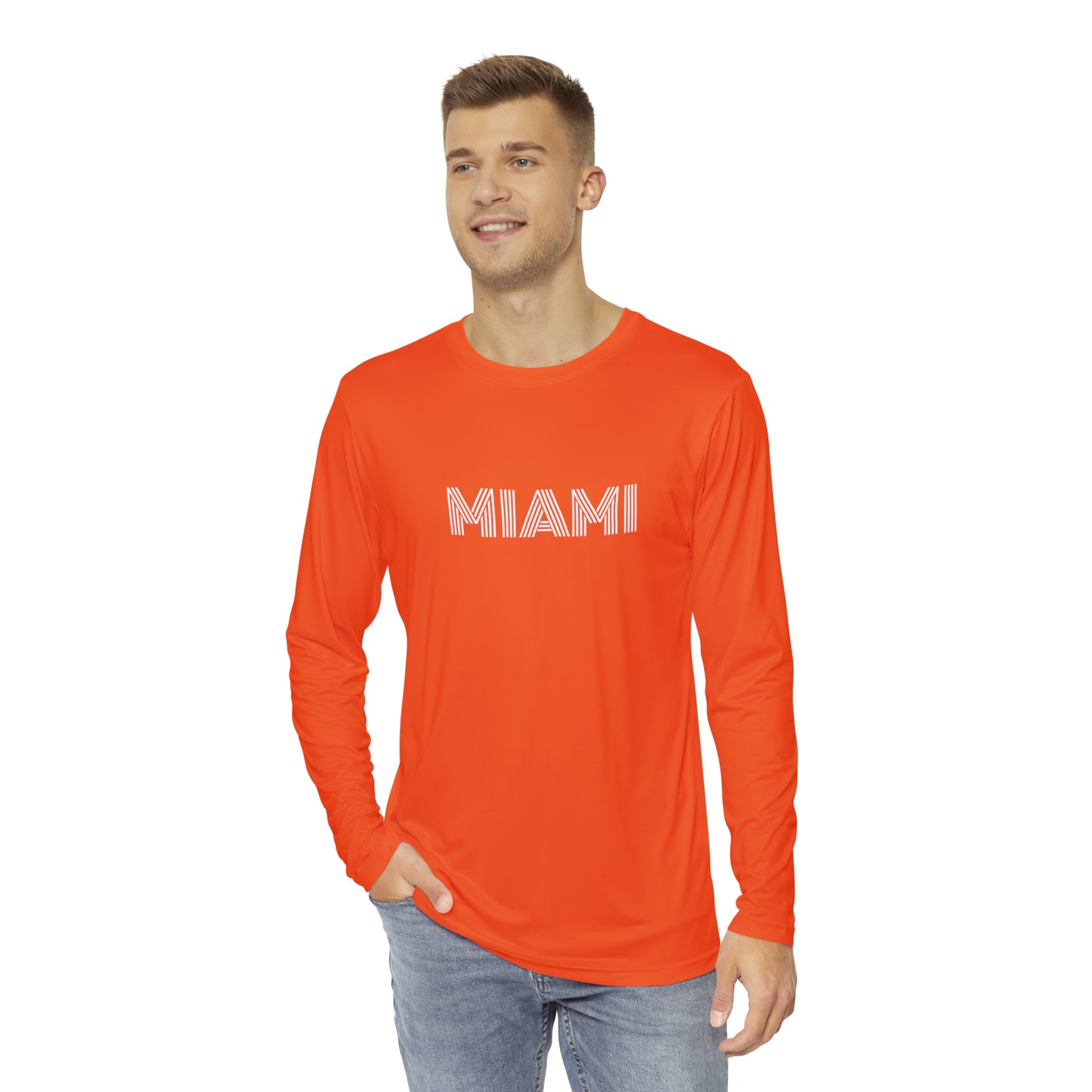 MIAMI Men's Long Sleeve Shirt, Orange
