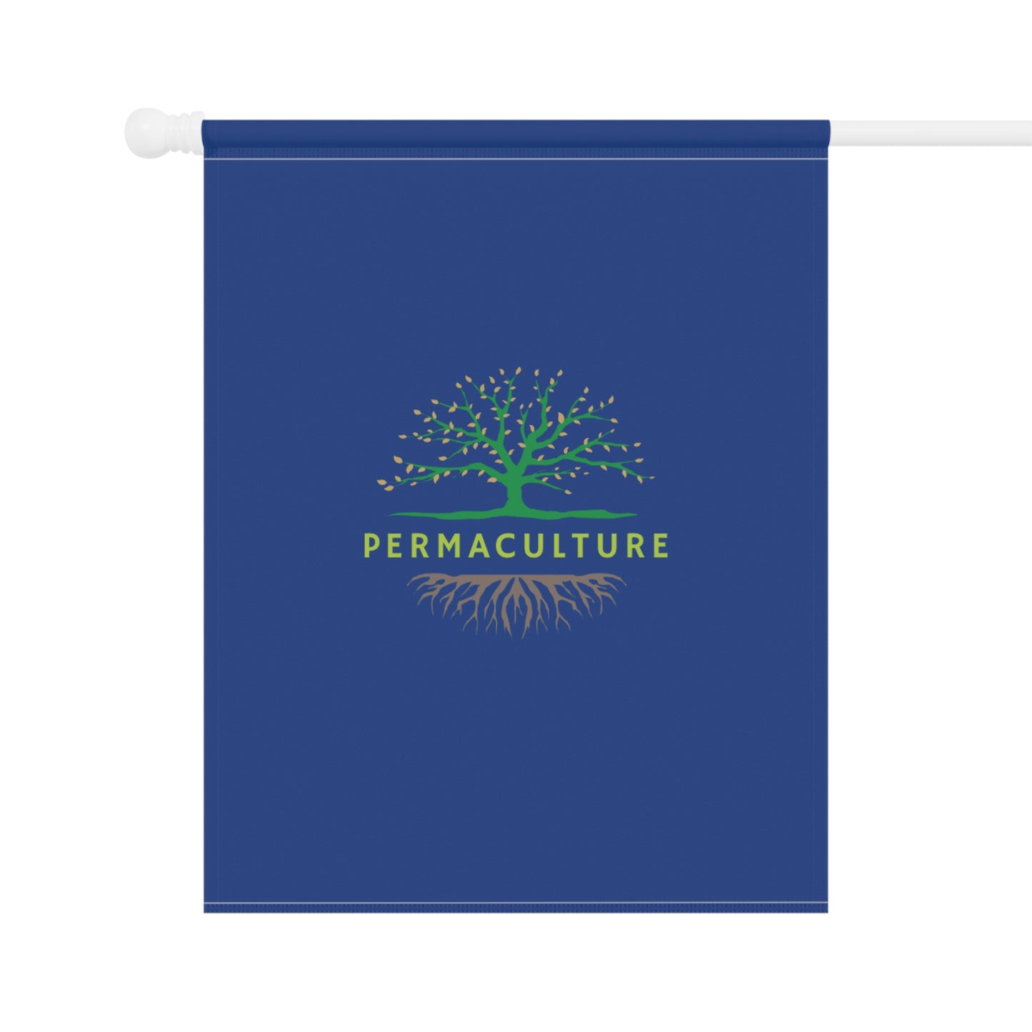 PERMACULTURE, Garden & House Banner, Blue