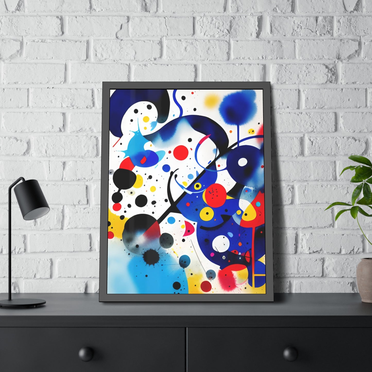 Framed Paper Poster, Inspired by Miro