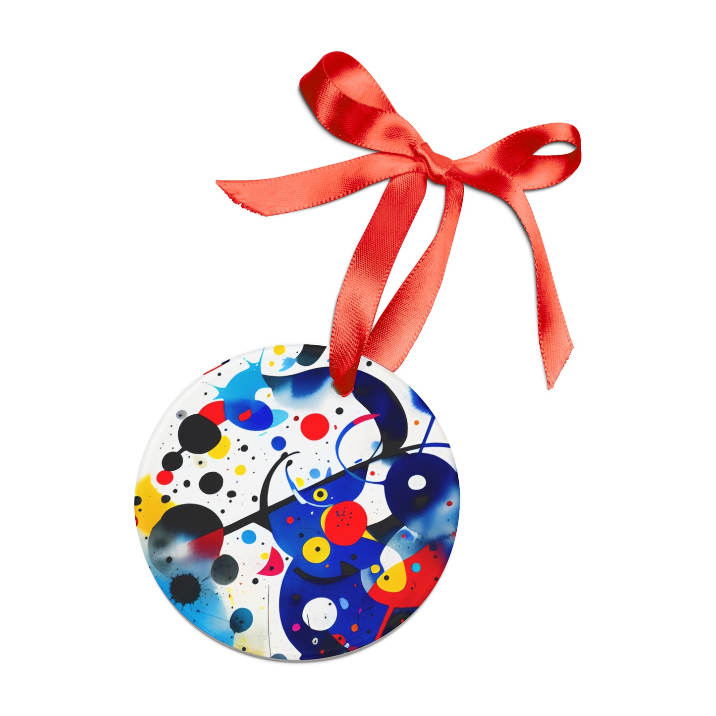 Acrylic Ornament with Ribbon, Inspired by Miro