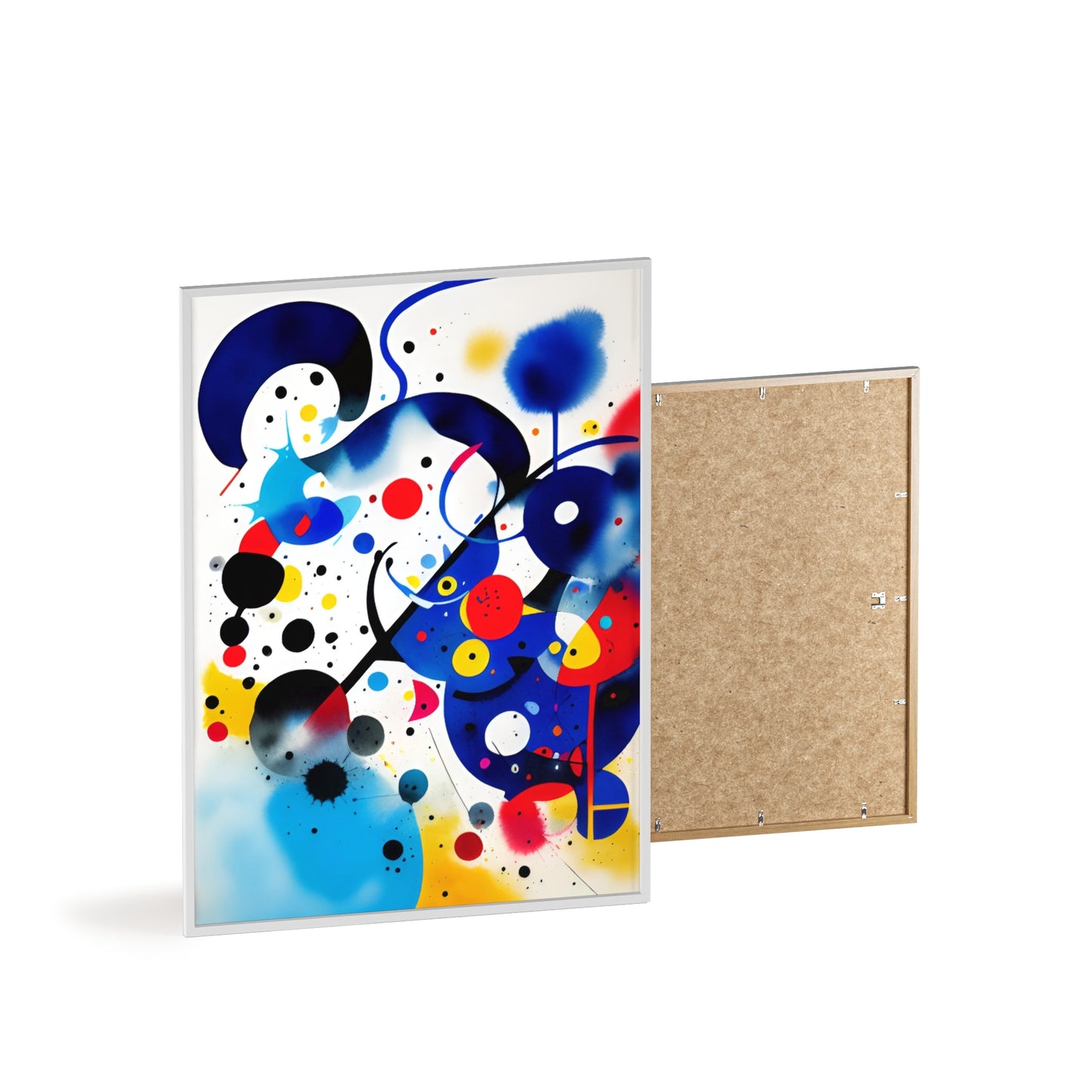 Poster with Wooden Frame, Inspired by Miro