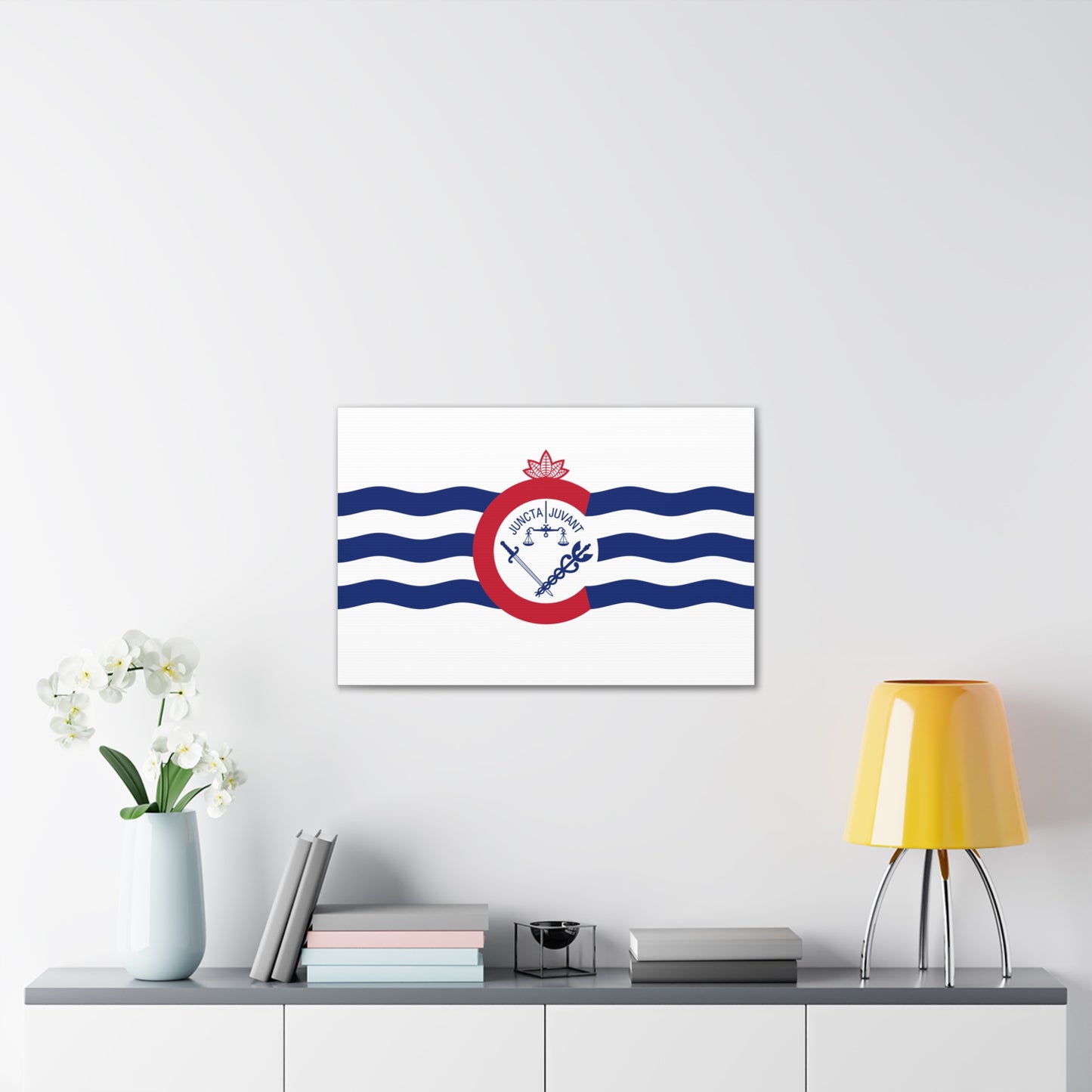 Cincinnati Flag, Canvas Stretched, 0.75"