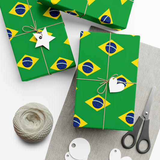 Brazilian Flag Gift Wrap