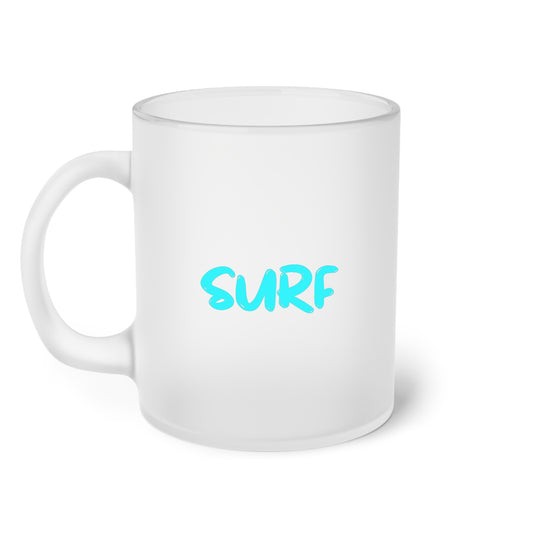 SURF Frosted Glass Mug, Blue