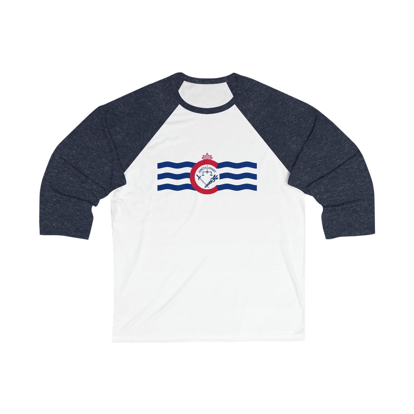 Cincinnati Flag, Unisex 3/4 Sleeve Baseball Tee