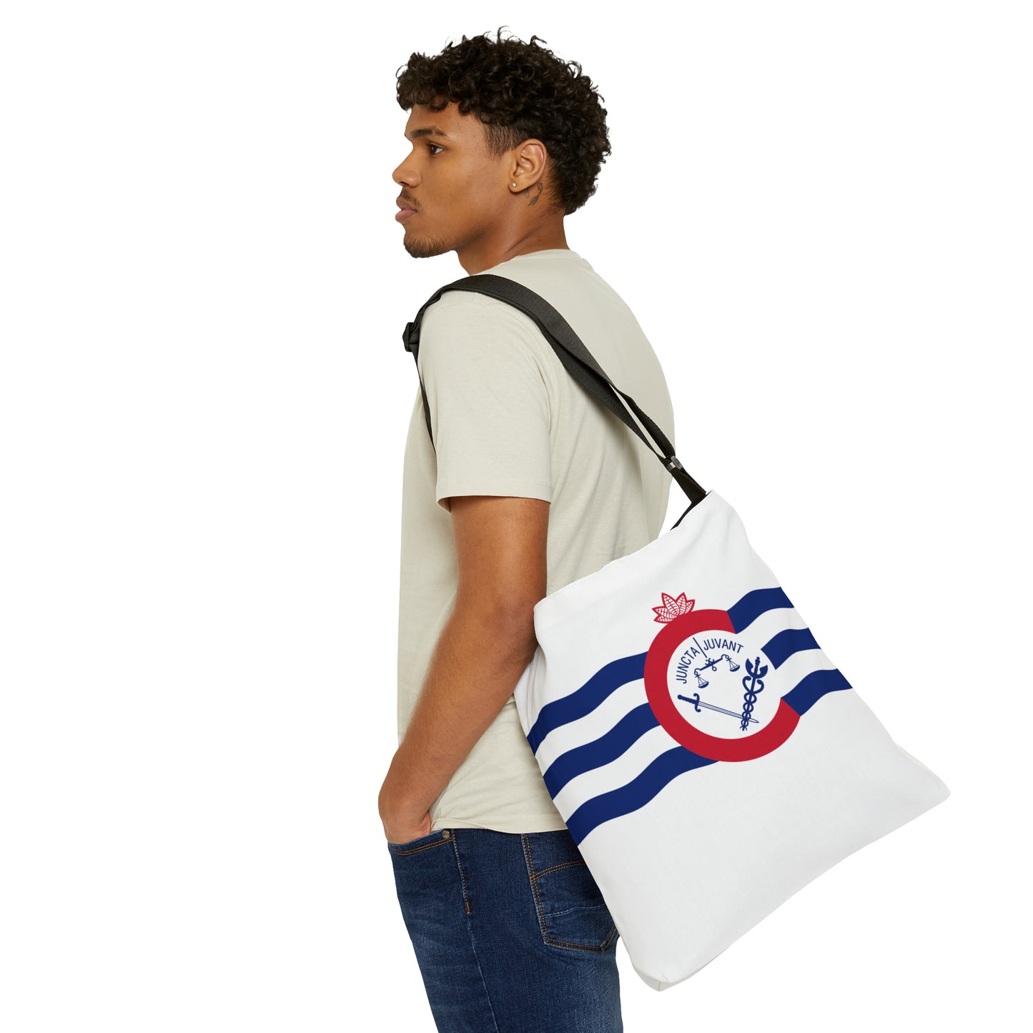 Cincinnati Flag, Adjustable Tote Bag