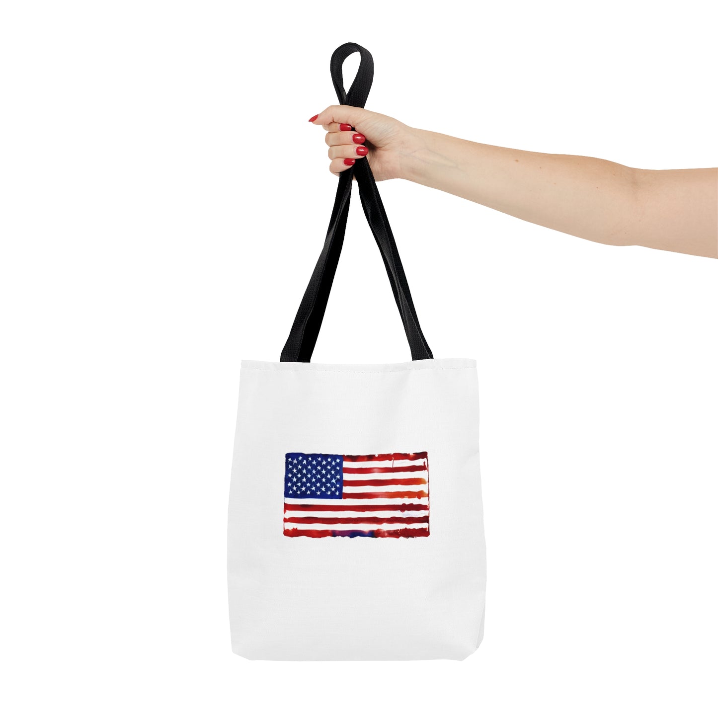 American Flag Watercolor Tote Bag