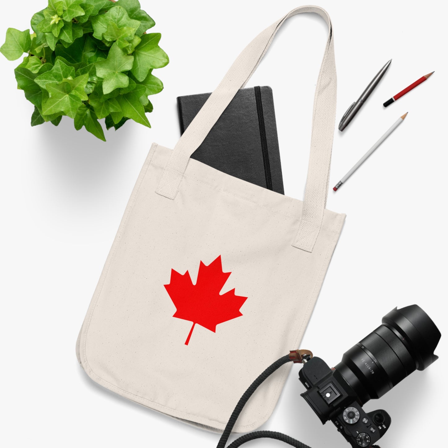 Canadian Maple Leaf, Organic Canvas Tote Bag