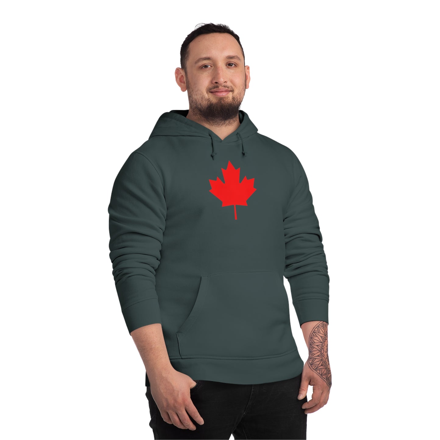 Canadian Maple Leaf, Unisex Drummer Hoodie