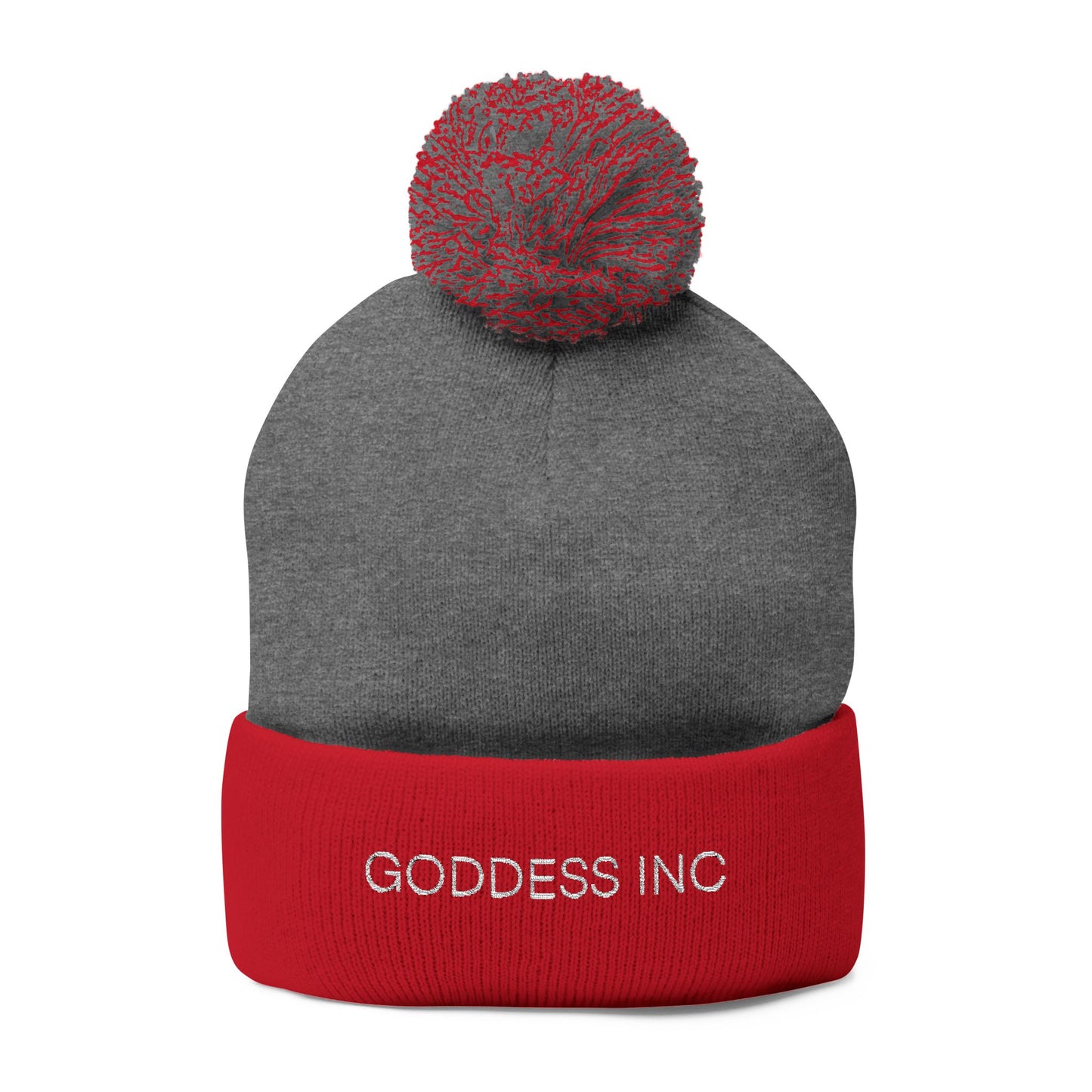 Goddess Inc, Pom-Pom Knit Cap (Embroidery)