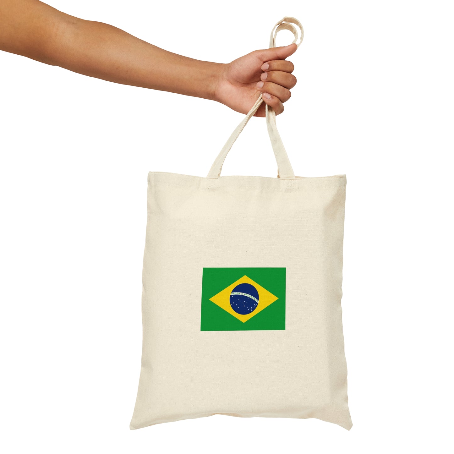 Brazilian Flag, Cotton Canvas Tote Bag