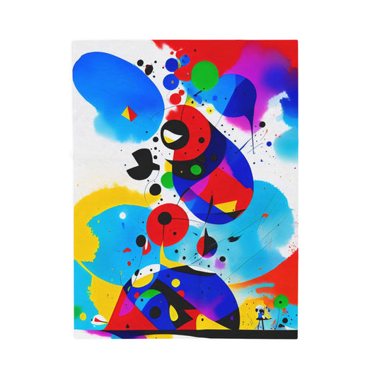 Velveteen Plush Blanket, Inspired by Miro