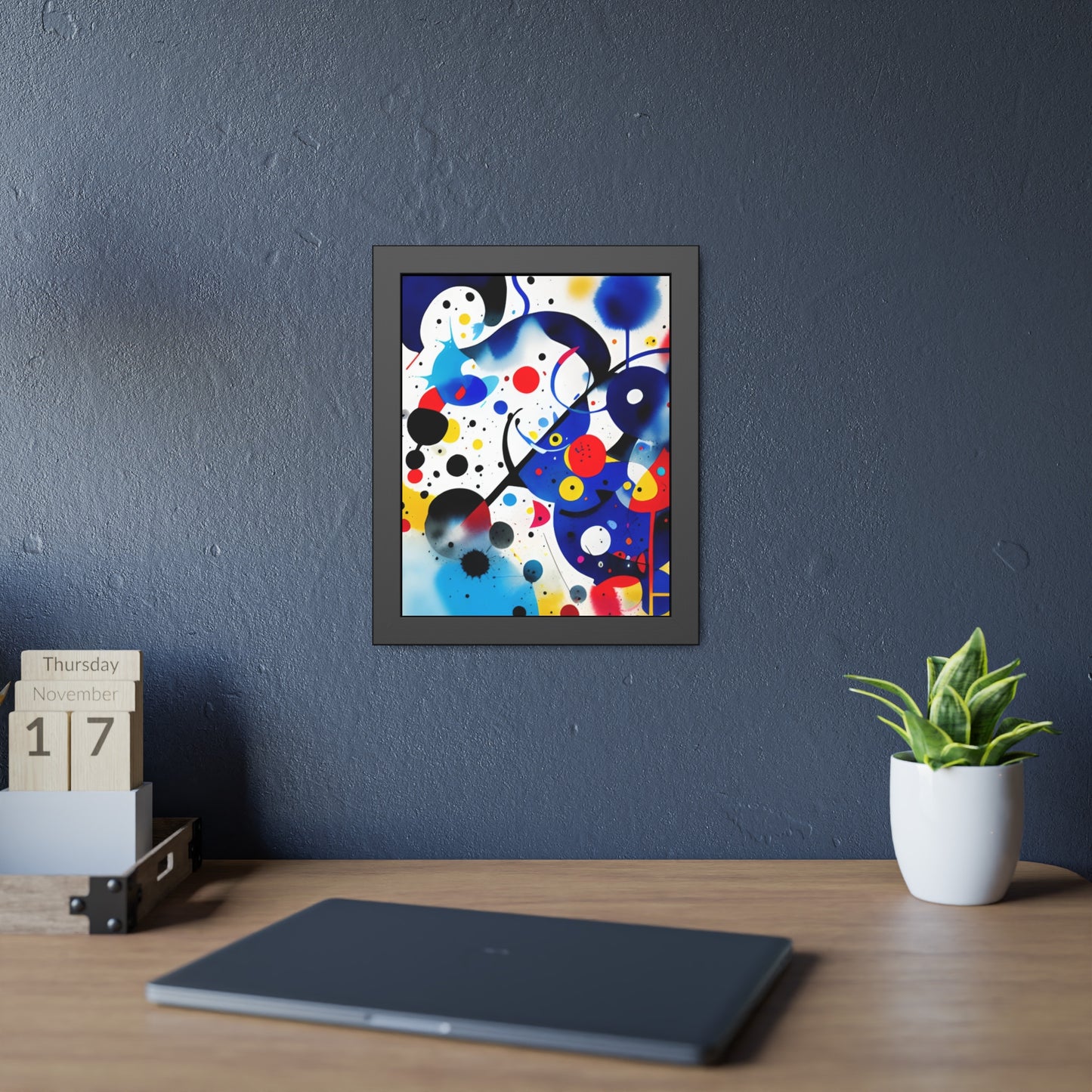 Framed Paper Poster, Inspired by Miro