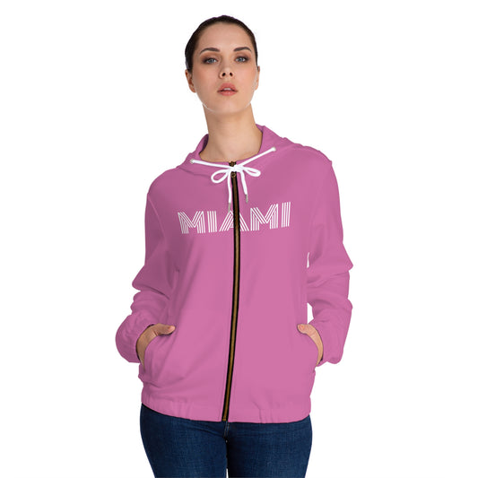 MIAMI Women’s Full-Zip Hoodie, Pink