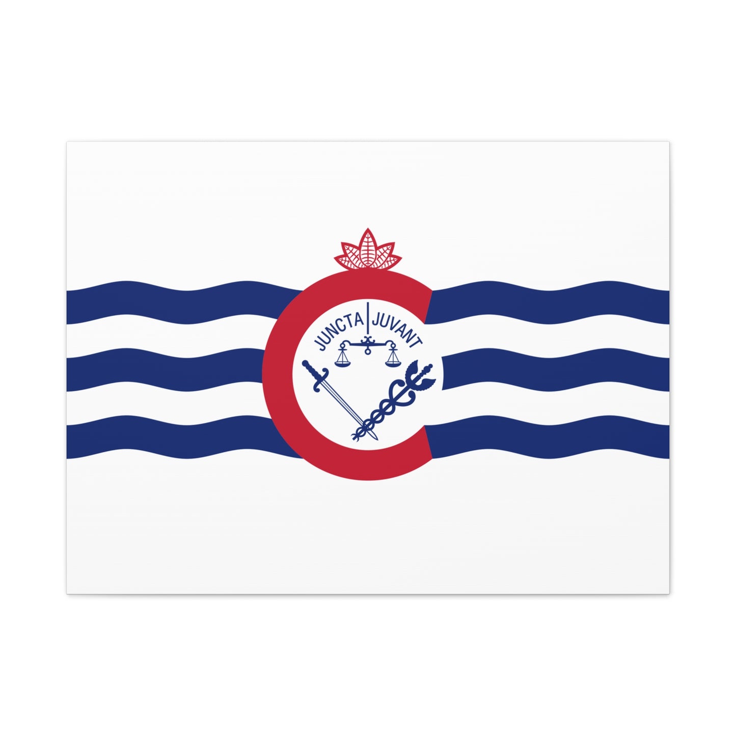 Cincinnati Flag, Canvas Stretched, 0.75"