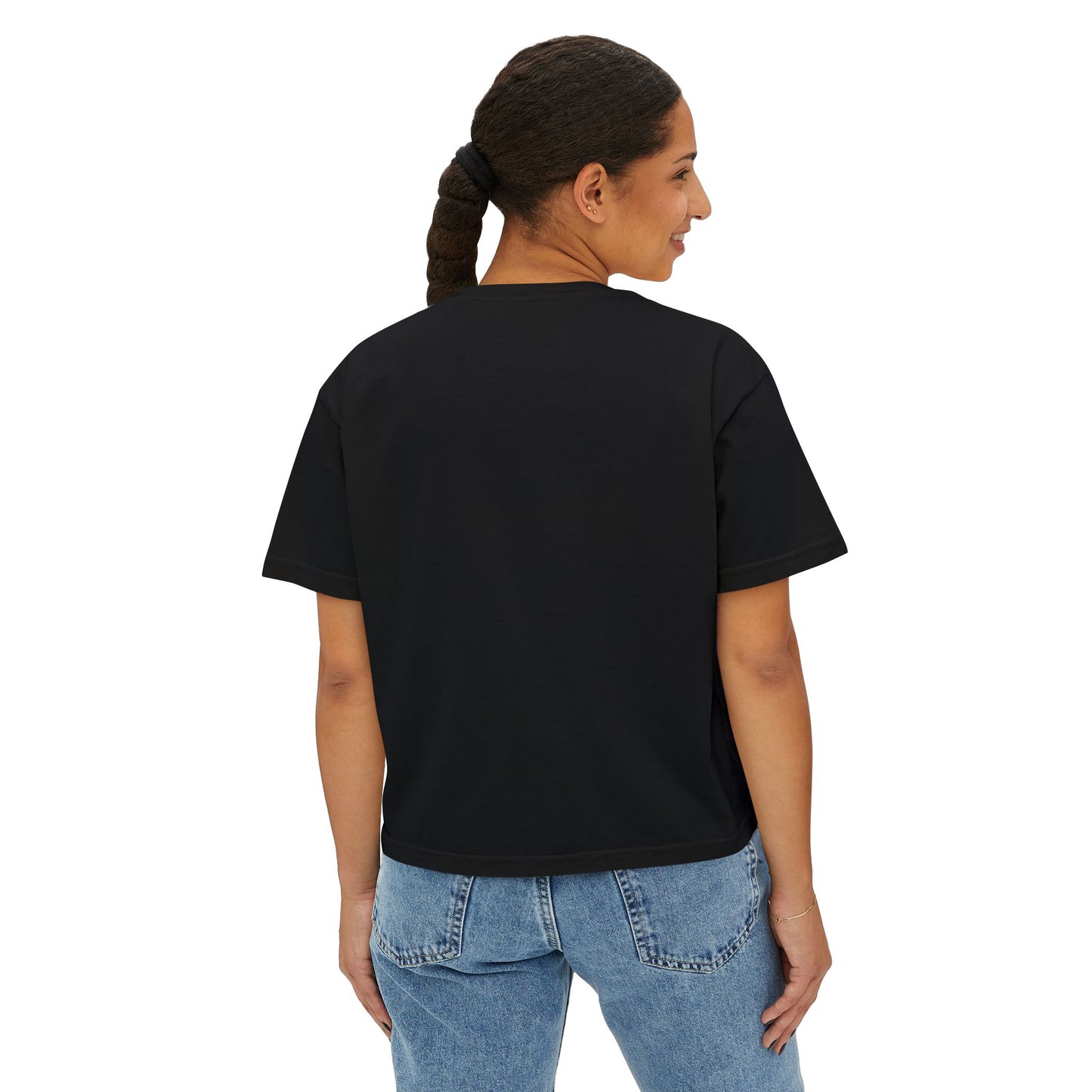 Cat, Women's Boxy Tee, Black