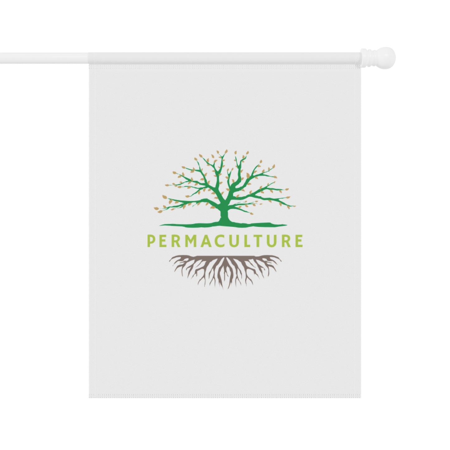 Permaculture, Garden & House Banner, White