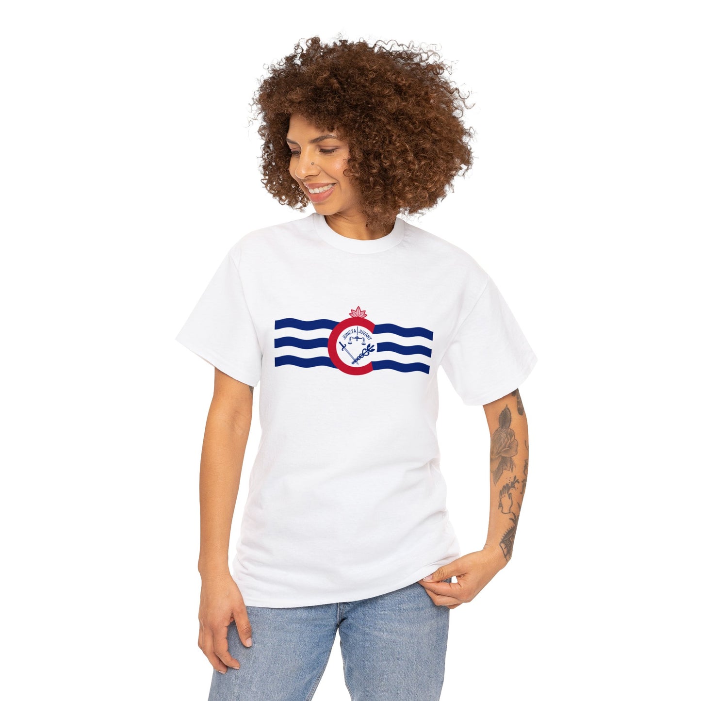 Cincinnati Flag, Unisex Heavy Cotton Tee