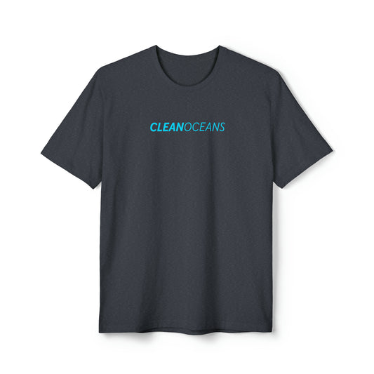 CleanOceans Unisex District® Re-Tee®, Turquoise Script