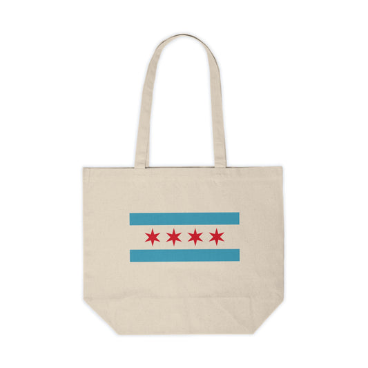 Chicago Flag Canvas Shopping Tote