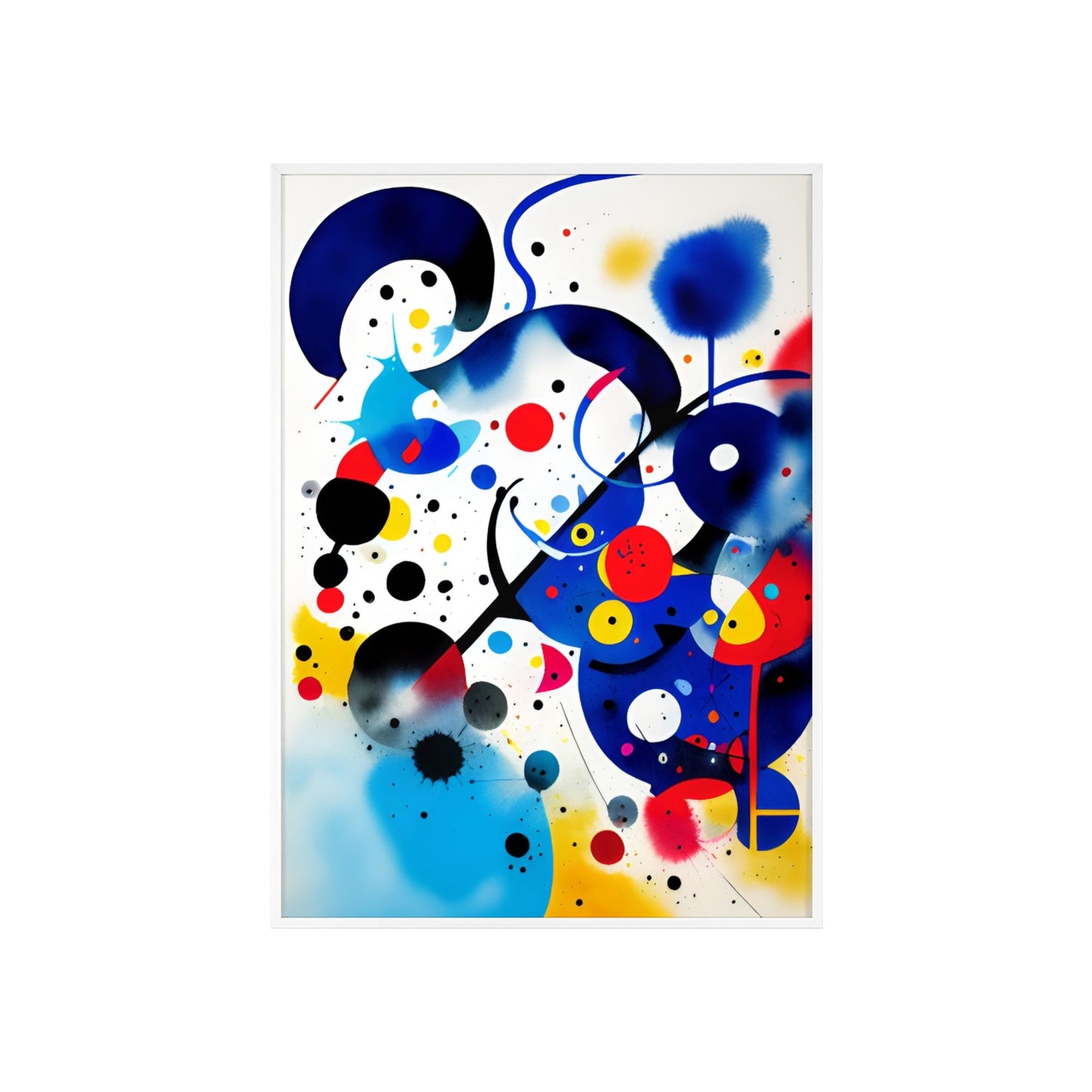 Poster with Wooden Frame, Inspired by Miro