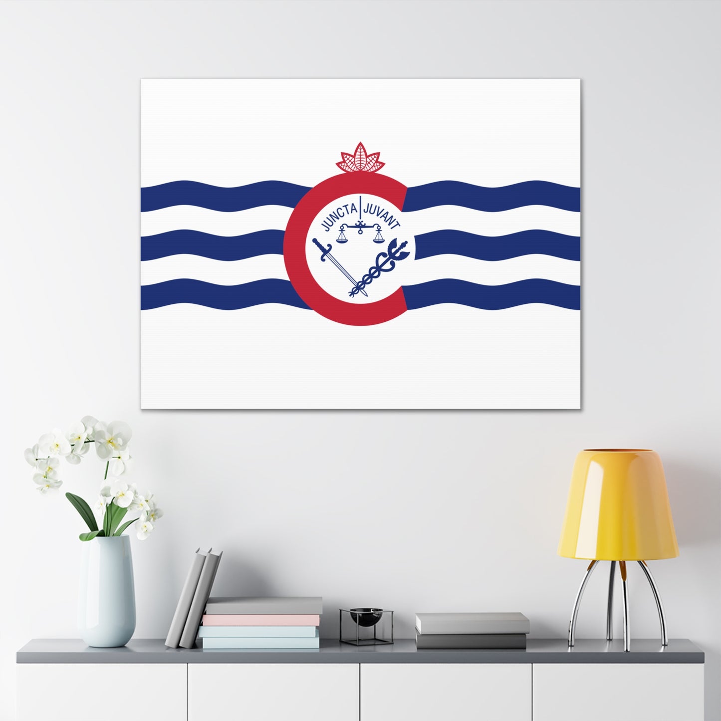 Cincinnati Flag, Canvas Stretched, 0.75"