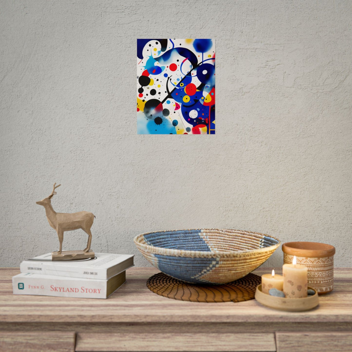 Rolled Poster, Inspired by Miro