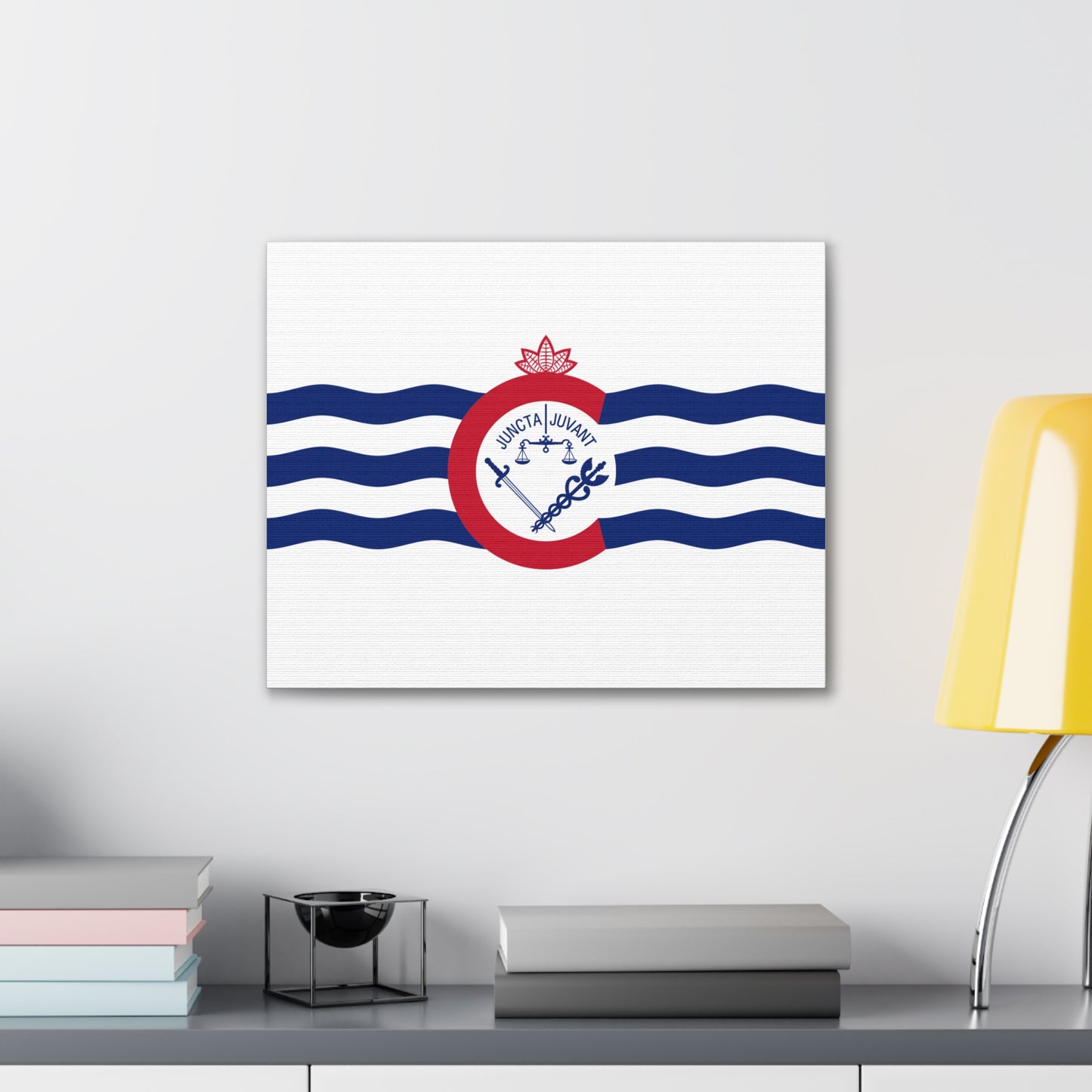 Cincinnati Flag, Canvas Stretched, 0.75"