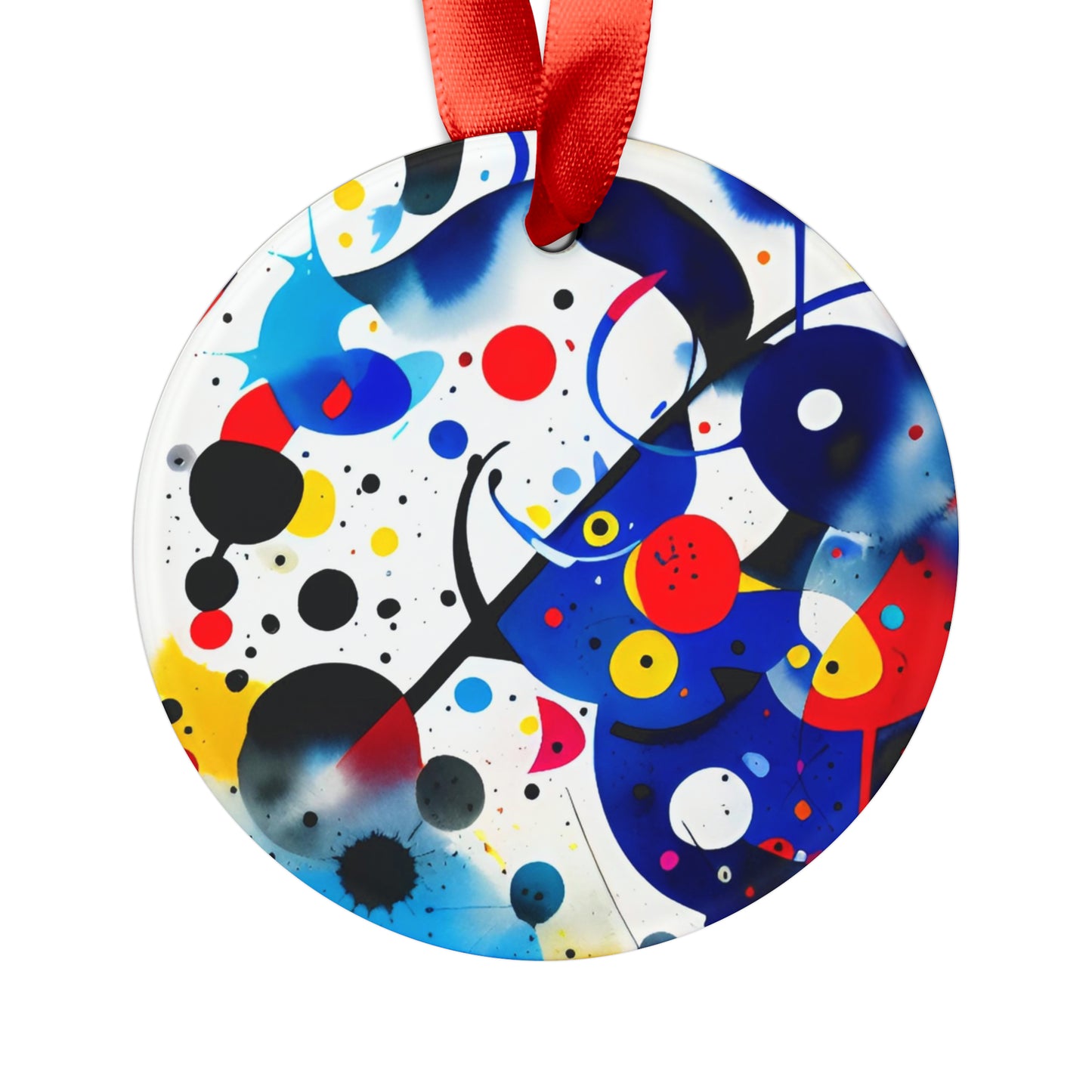 Acrylic Ornament with Ribbon, Inspired by Miro