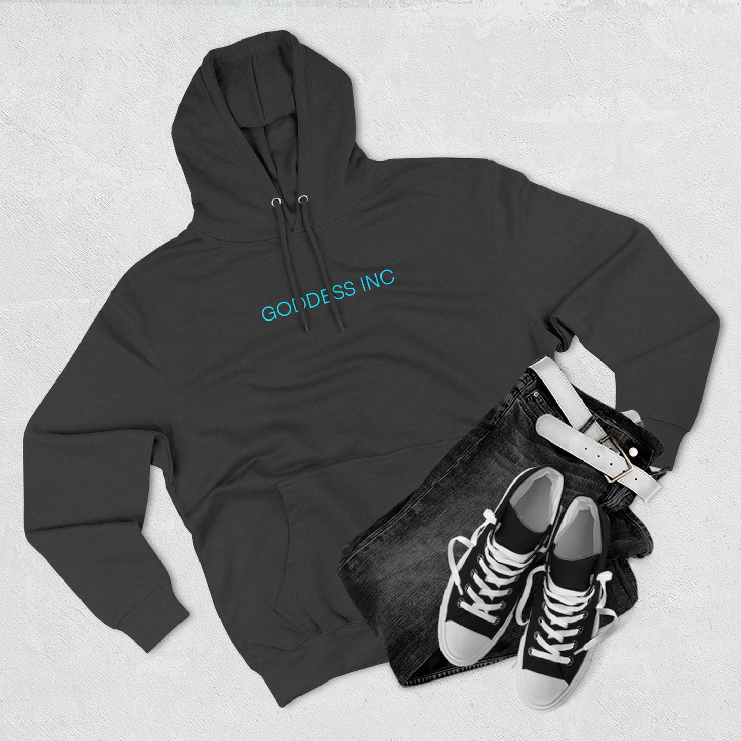 GODDESS INC Three-Panel Fleece Hoodie