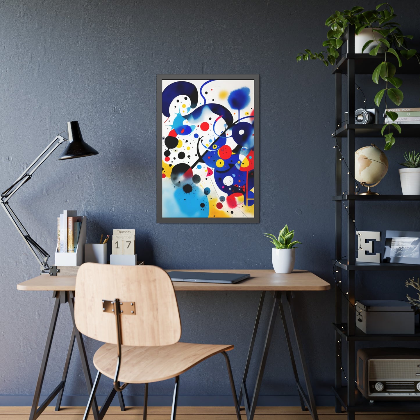 Framed Paper Poster, Inspired by Miro