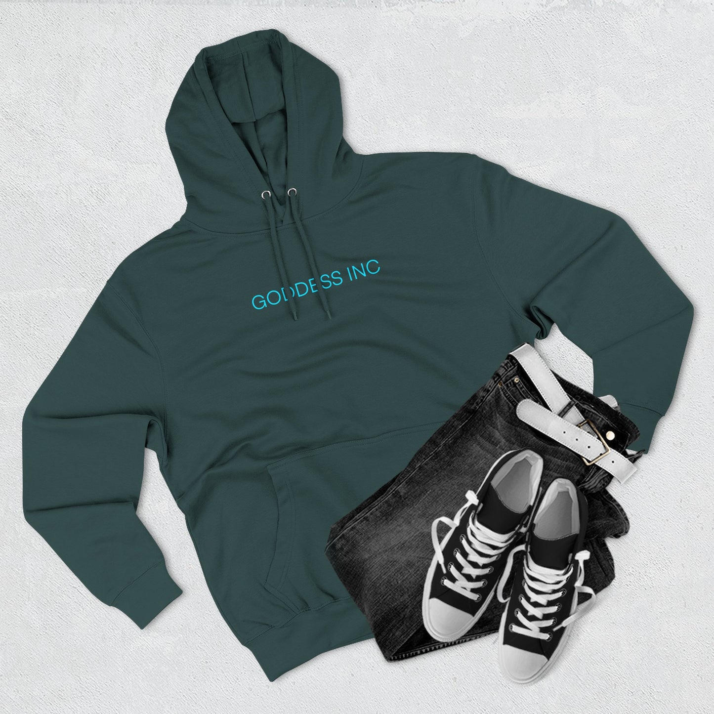 GODDESS INC Three-Panel Fleece Hoodie