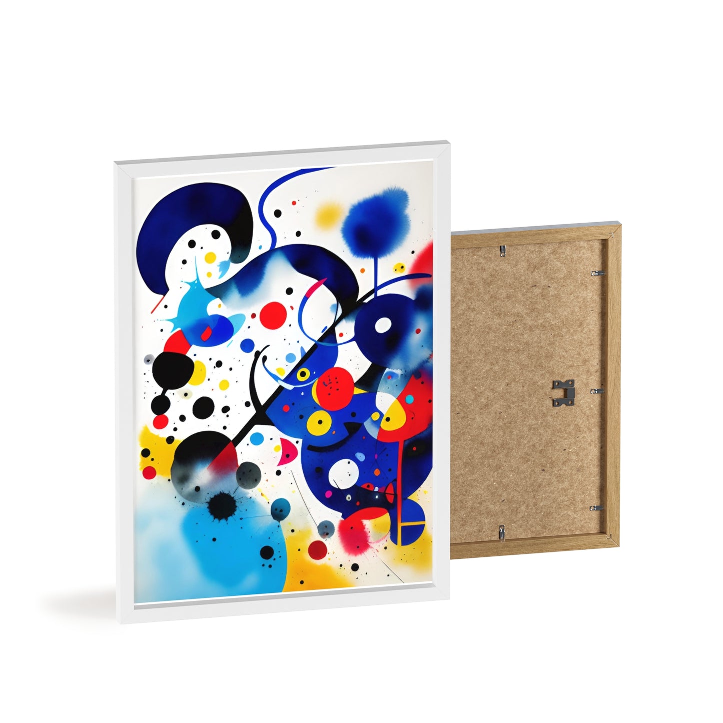 Poster with Wooden Frame, Inspired by Miro