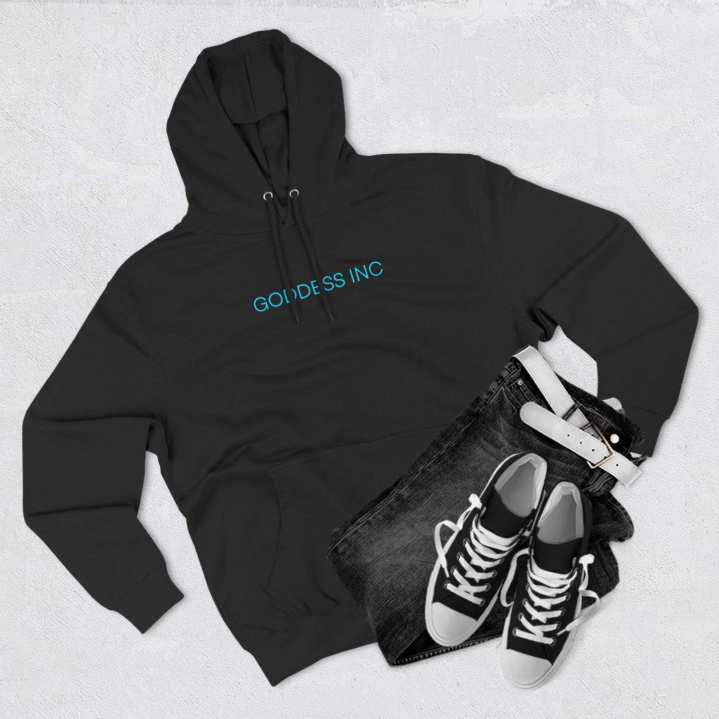 GODDESS INC Three-Panel Fleece Hoodie
