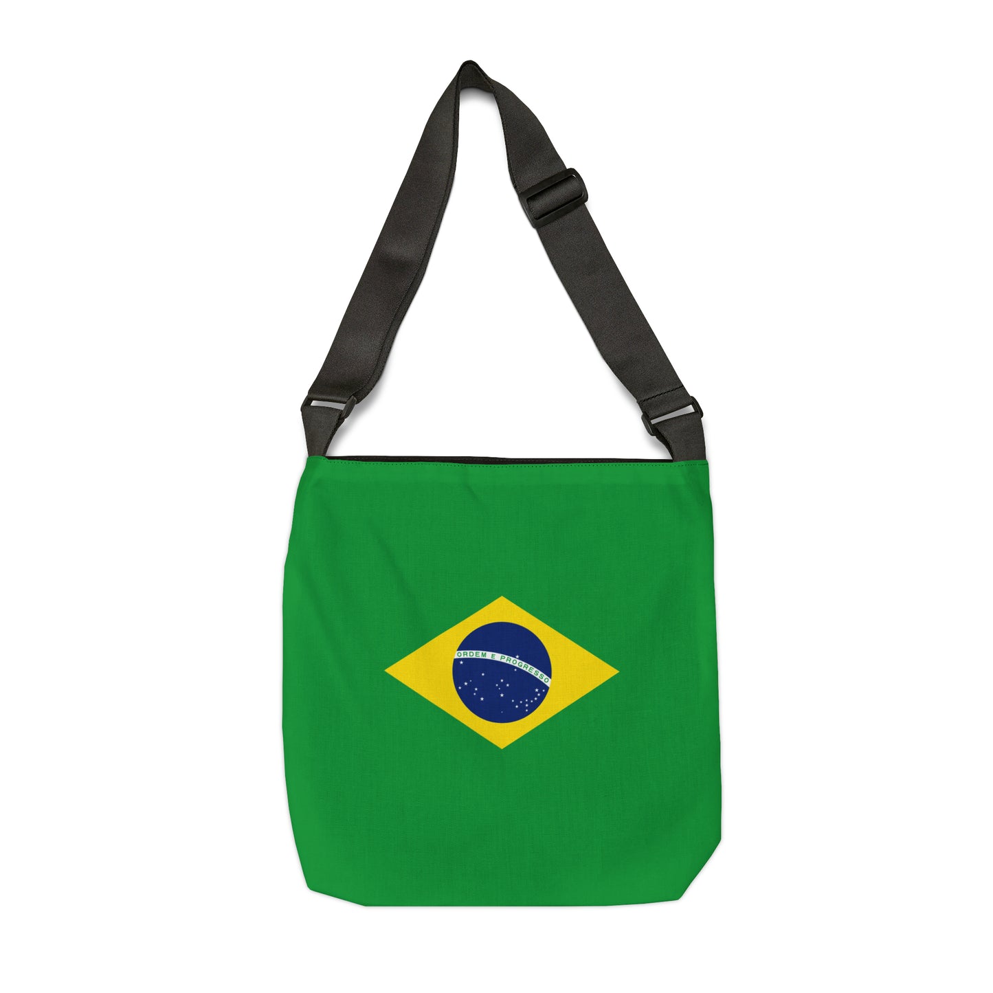 Brazilian Flag, Adjustable Tote Bag