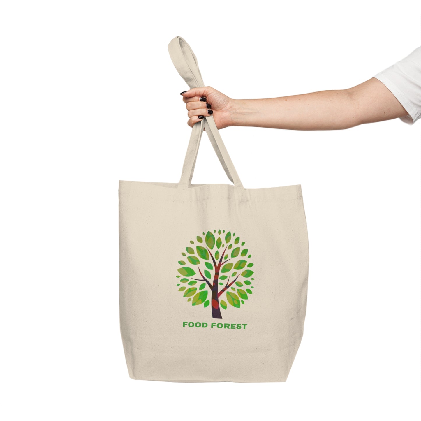 FOOD FOREST Canvas Shopping Tote