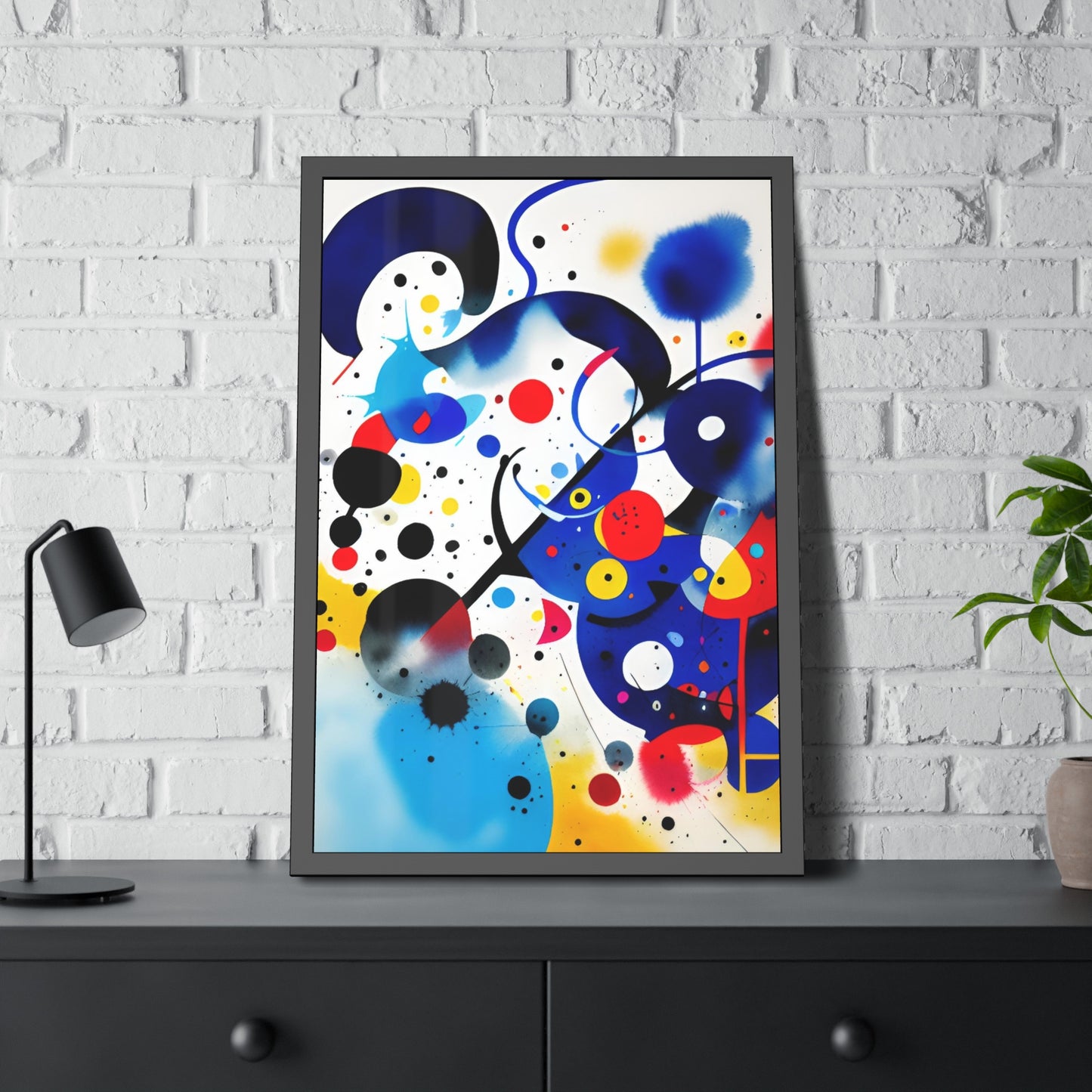 Framed Paper Poster, Inspired by Miro