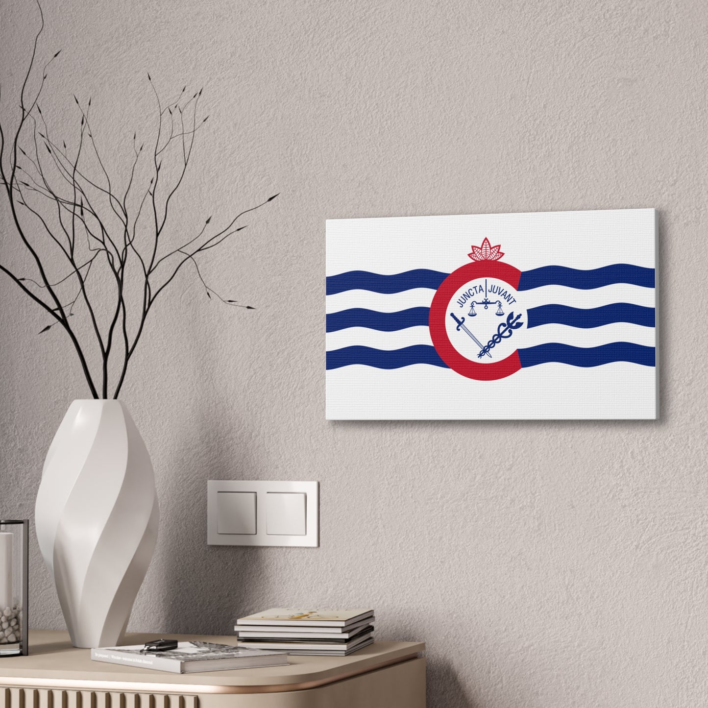 Cincinnati Flag, Canvas Stretched, 0.75"