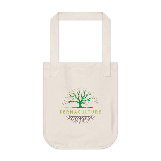 Organic Canvas Tote Bag, Permaculture