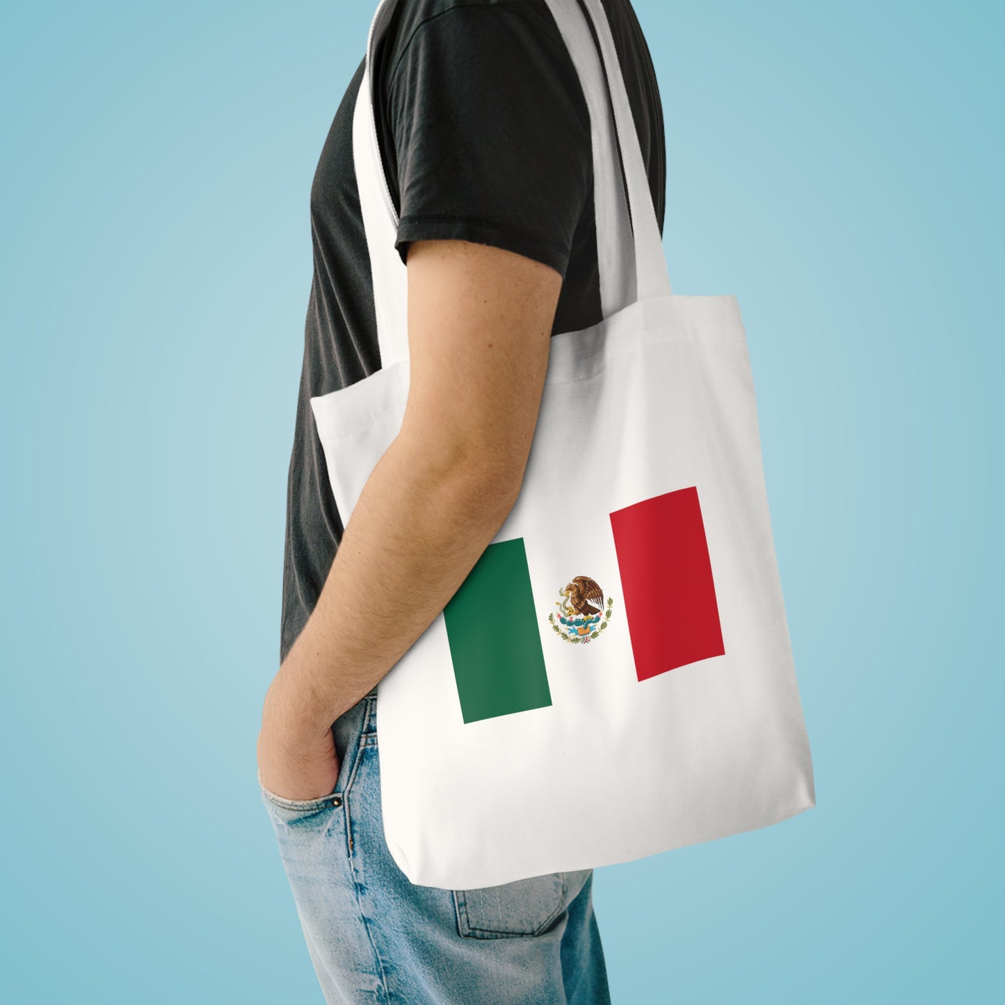Mexican Flag Cotton Tote Bag