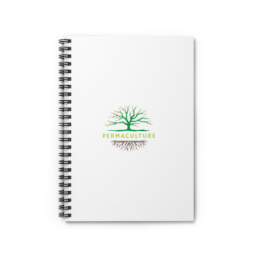 Permaculture, Spiral Notebook, Ruled Line, White Cover