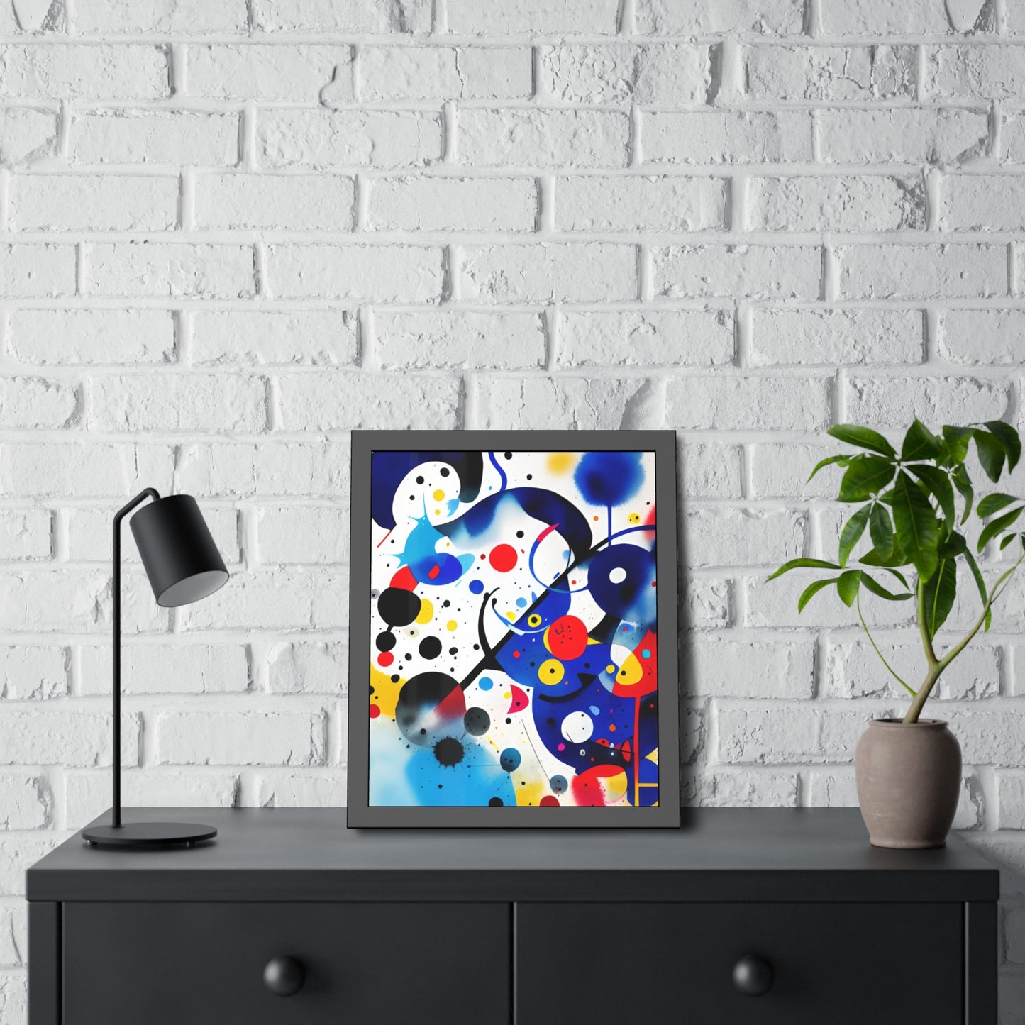 Framed Paper Poster, Inspired by Miro