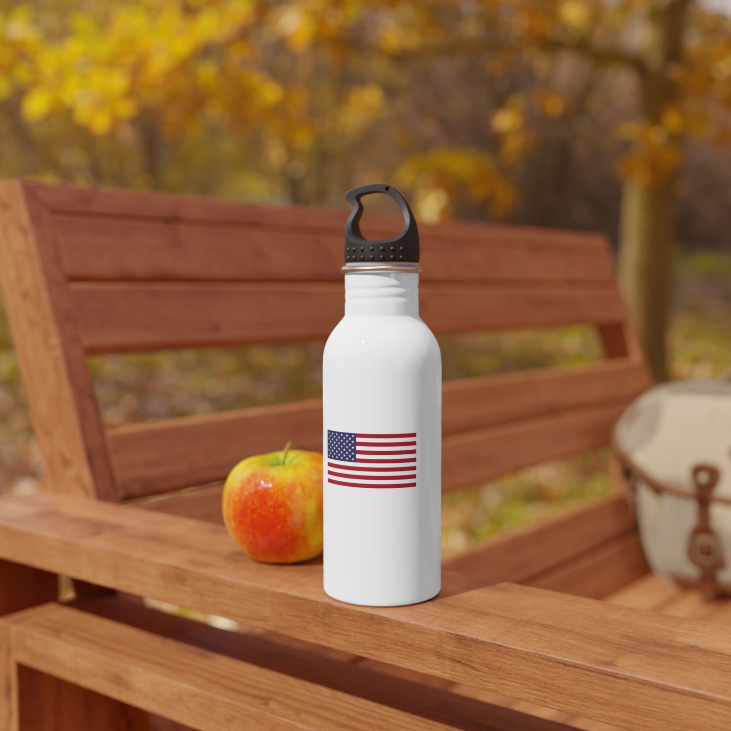 American Flag, Stainless Steel Water Bottle