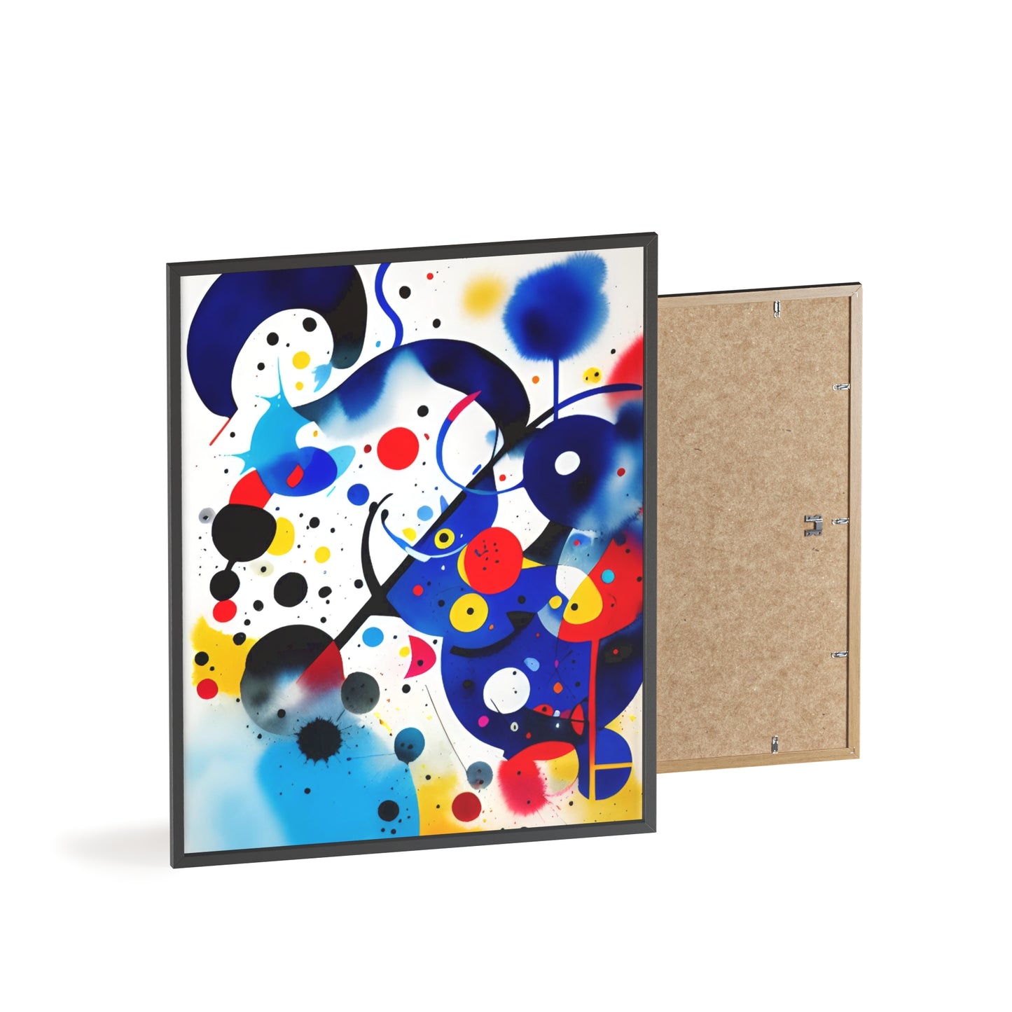 Poster with Wooden Frame, Inspired by Miro