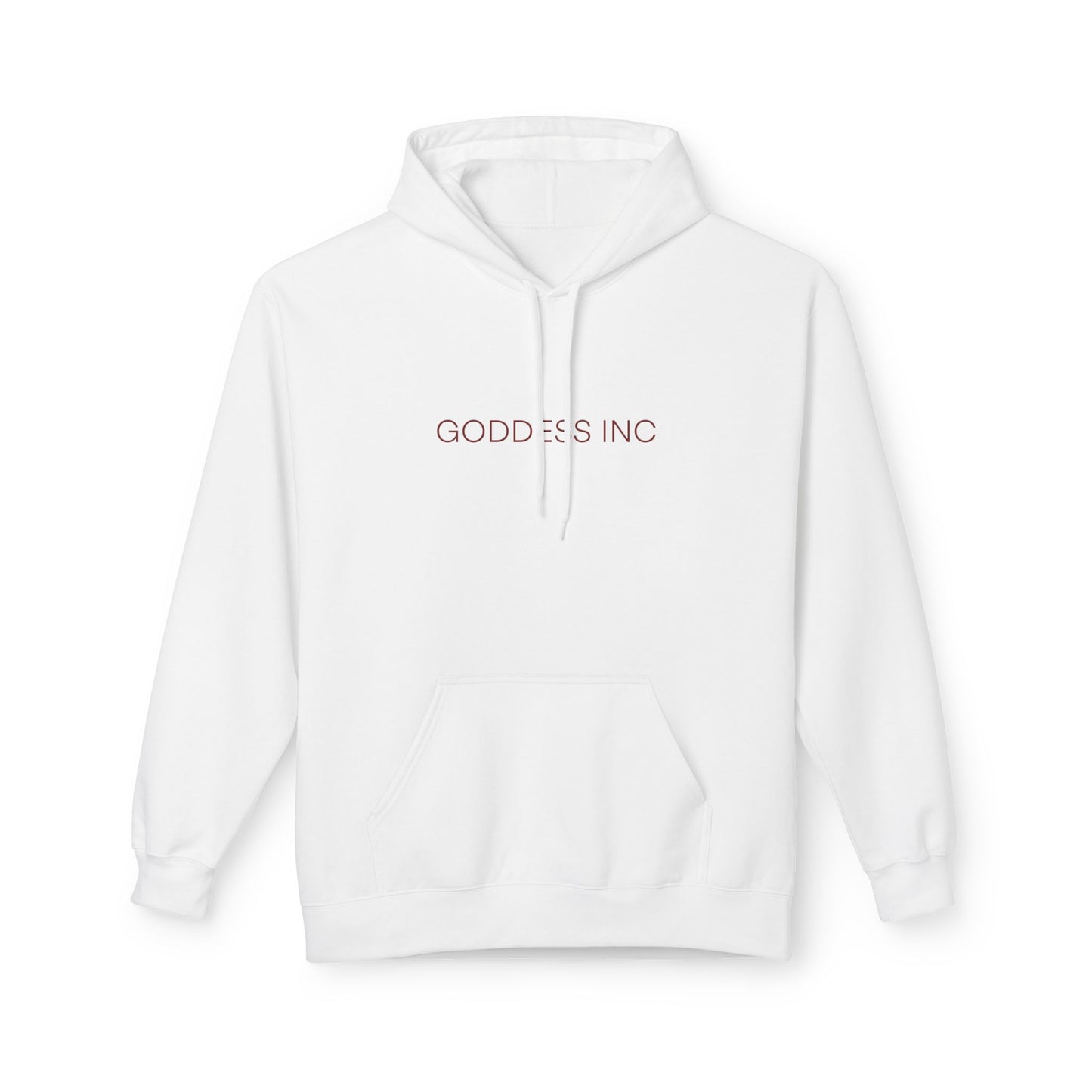 GODDESS INC, Midweight Softstyle Fleece Hoodie, Red Lettering
