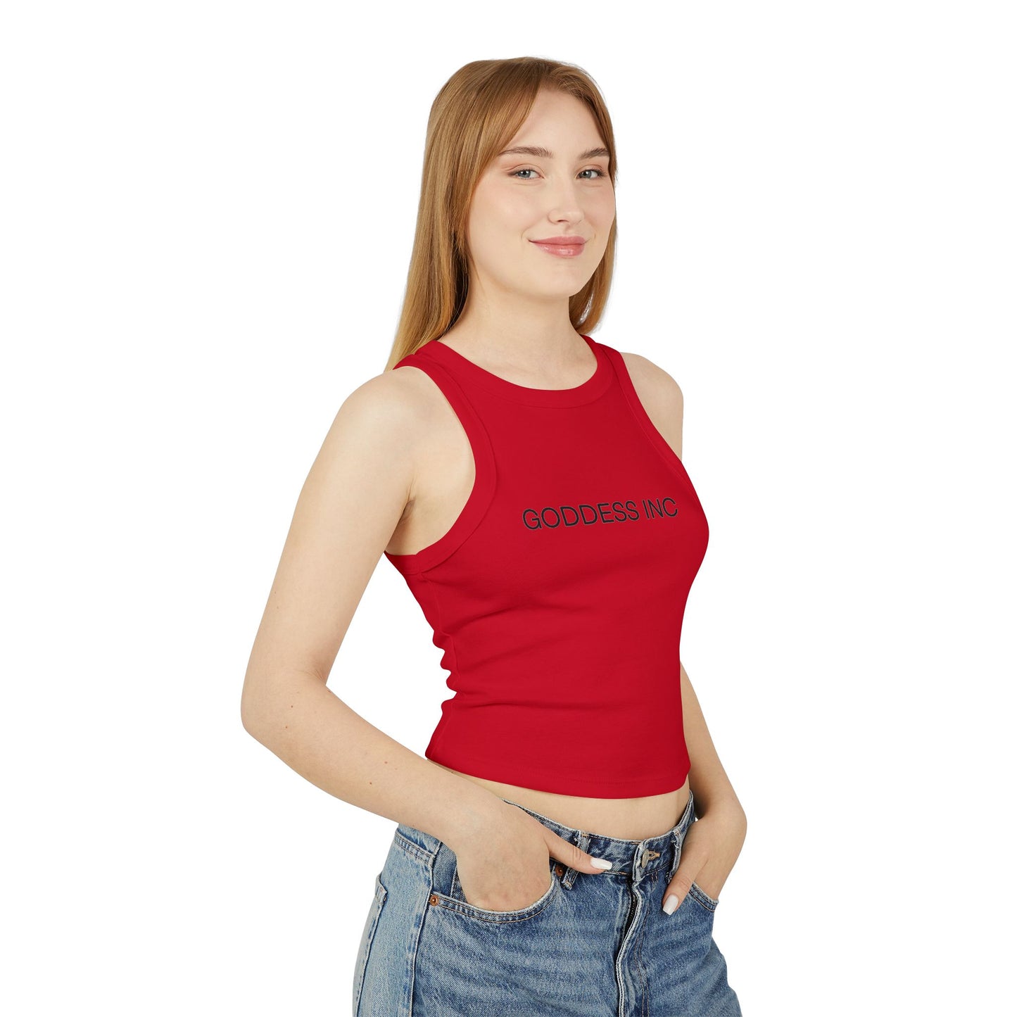 Goddess Inc, Women's Micro Rib Racer Tank Top