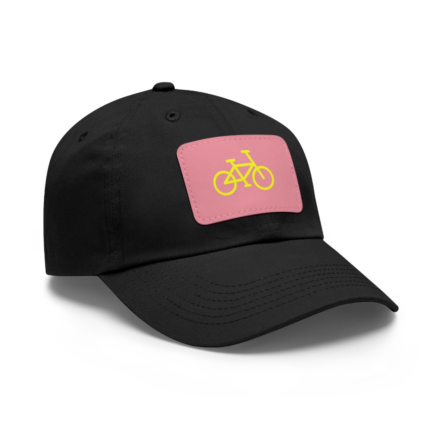 BIKE, Dad Hat with Leather Patch (Rectangle)