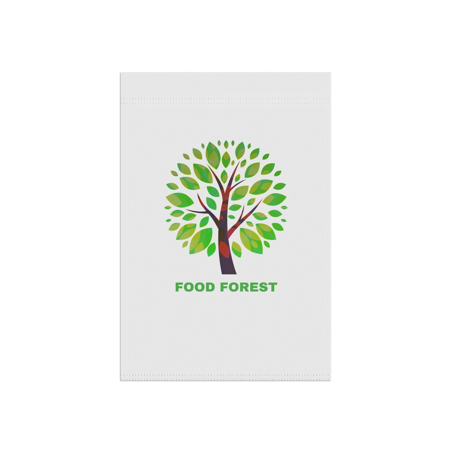 FOOD FOREST Garden & House Banner, White