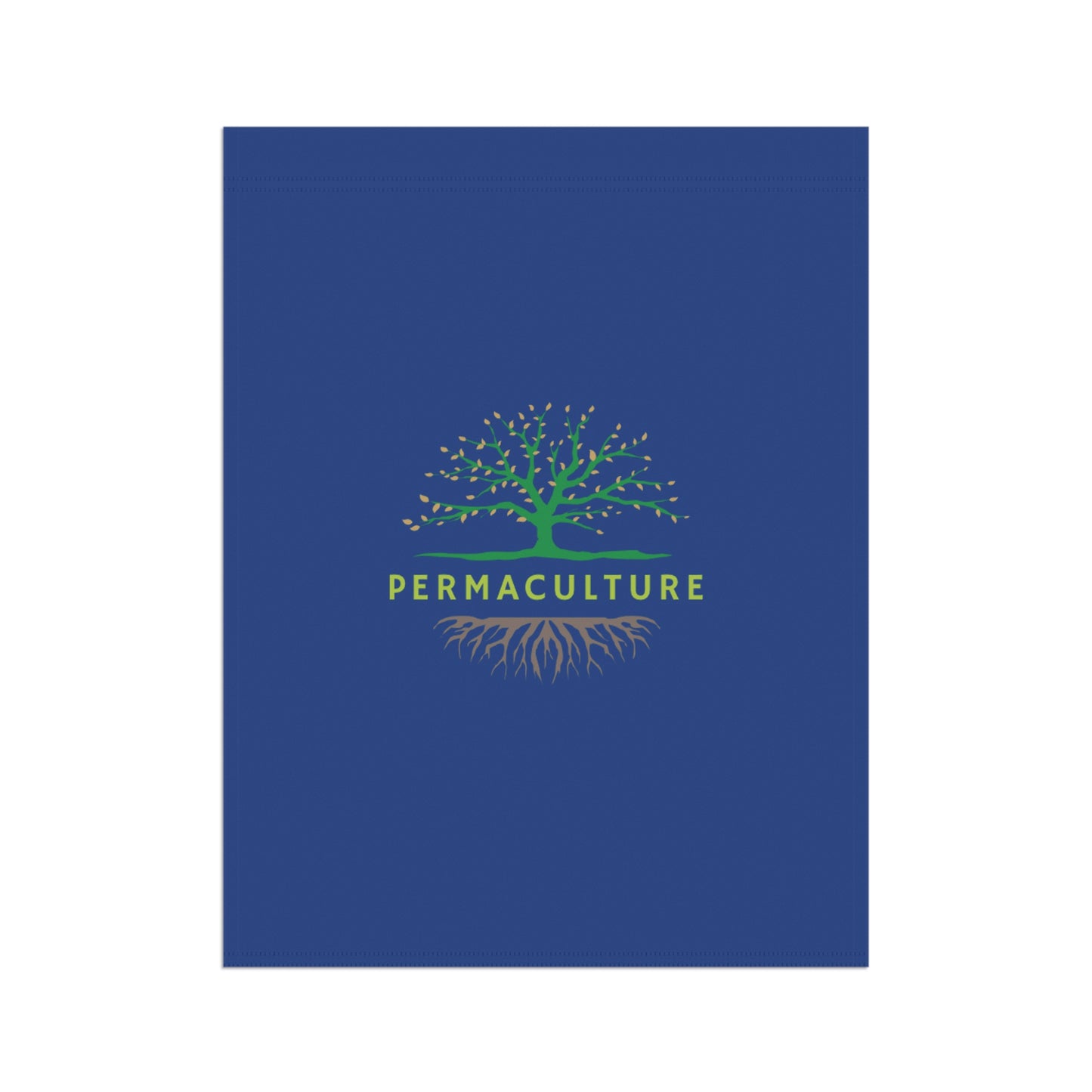 PERMACULTURE, Garden & House Banner, Blue